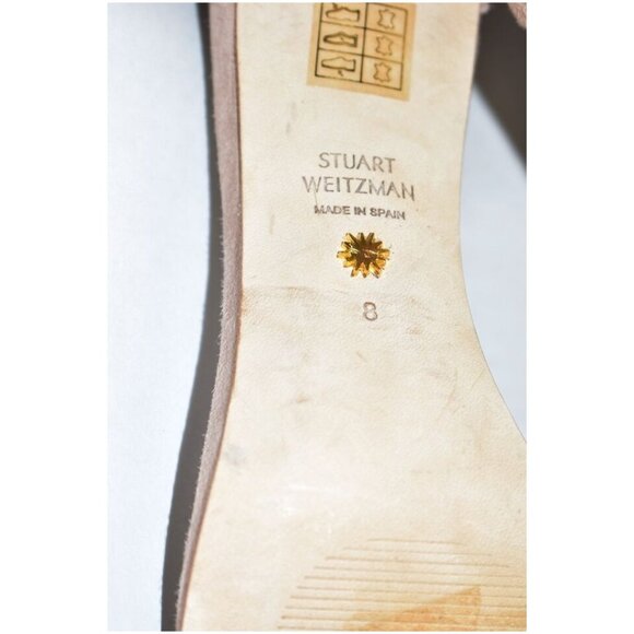 $475 STUART WEITZMAN NUNAKED STRAP SANDAL SUEDE DOLCE TAUPE NUDIST 8 (3) (DB12) - Picture 6 of 6